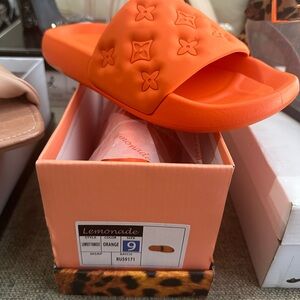 Lemonade Orange Slide Sandals